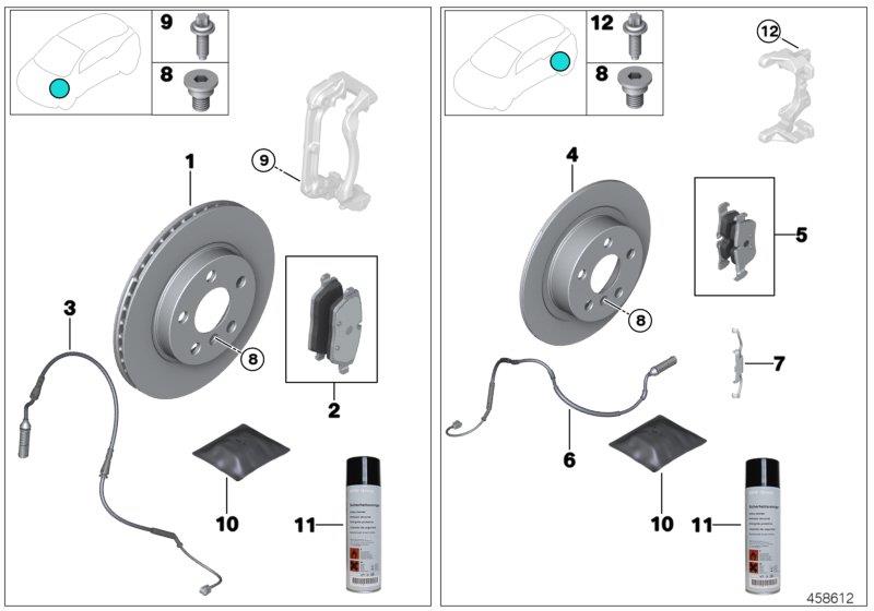 Diagram Brake service for your BMW X1  
