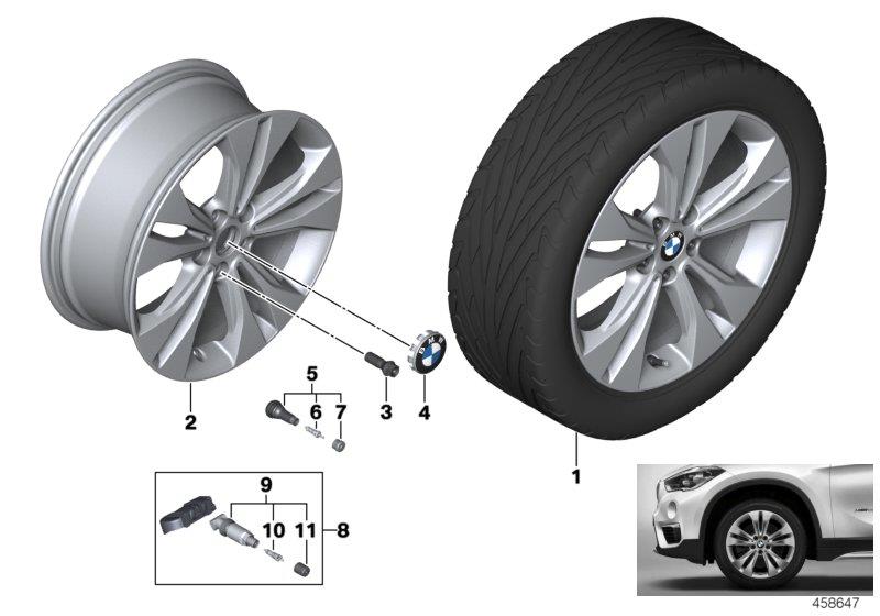 Diagram BMW LA wheel double spoke 567 - 18"" for your BMW