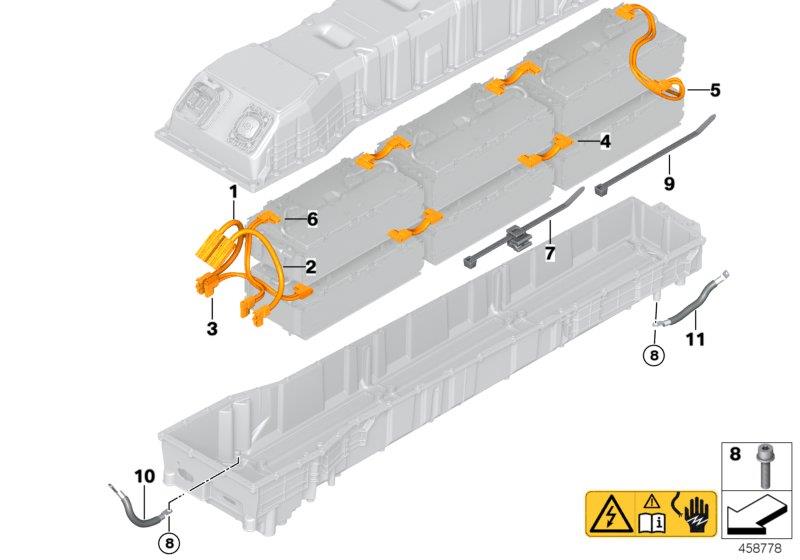 Le diagramme Câble raccord. HT accumul. haute tension pour votre BMW