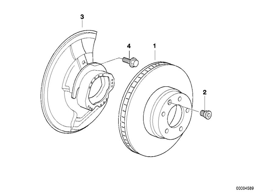 Diagram Front brake / brake disc for your 2021 BMW X6   