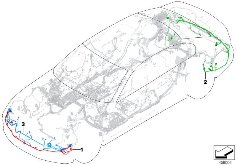 Diagram Cable sets, bumper/front end for your 1988 BMW M6   