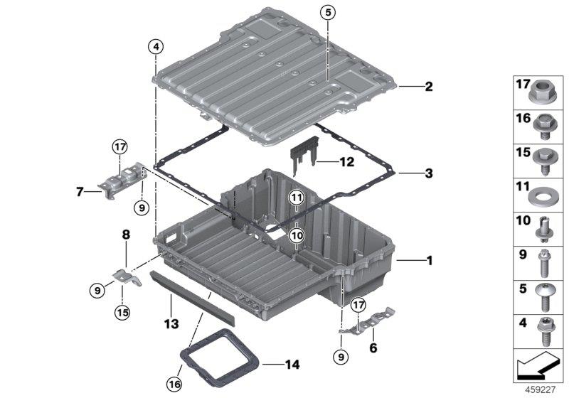 Diagram High-voltage battery housing for your 2007 BMW M6   