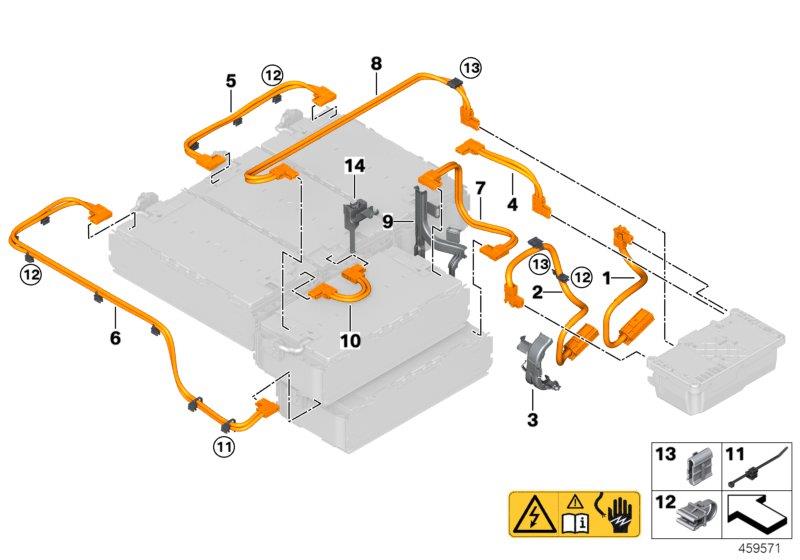 Diagram High-voltage battery HV connection line for your BMW