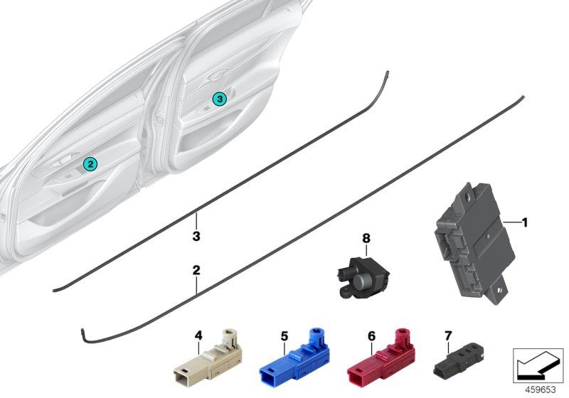 Diagram LED module/fiber-optic conductor/ECU for your BMW