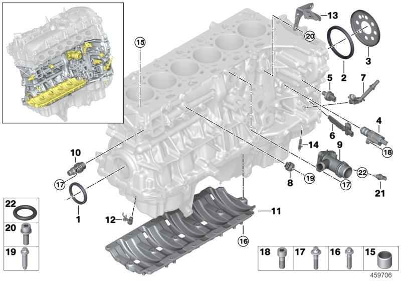 Diagram Engine Block Mounting Parts for your BMW 440i  