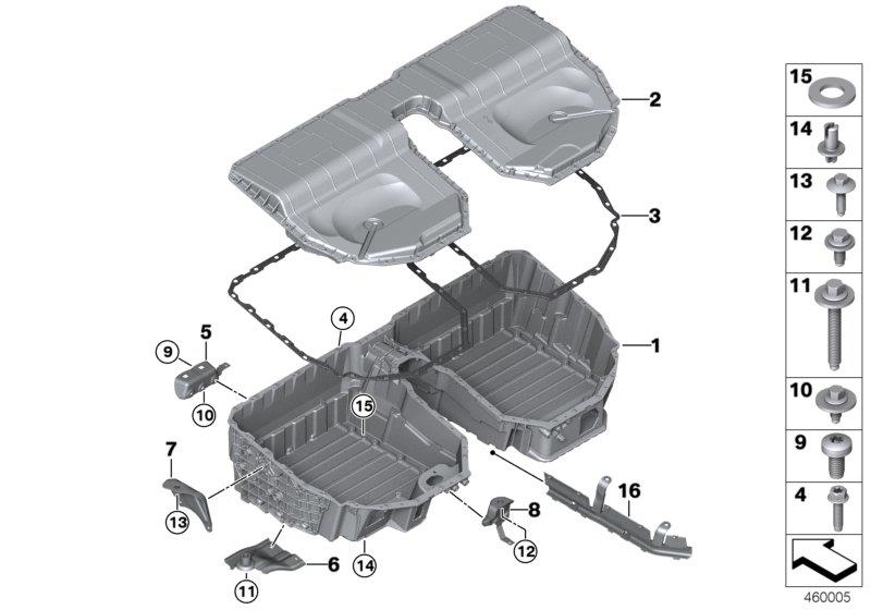 Diagram High-voltage battery housing for your BMW