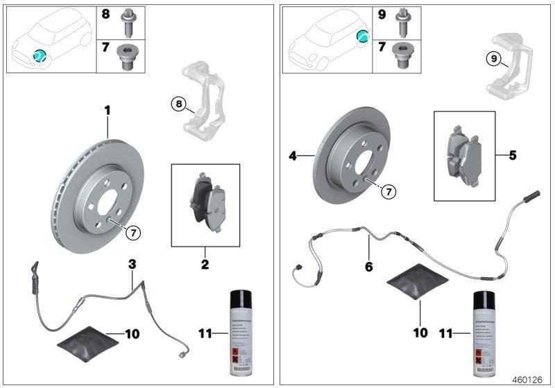 Diagram Brake service for your 2021 BMW X3   