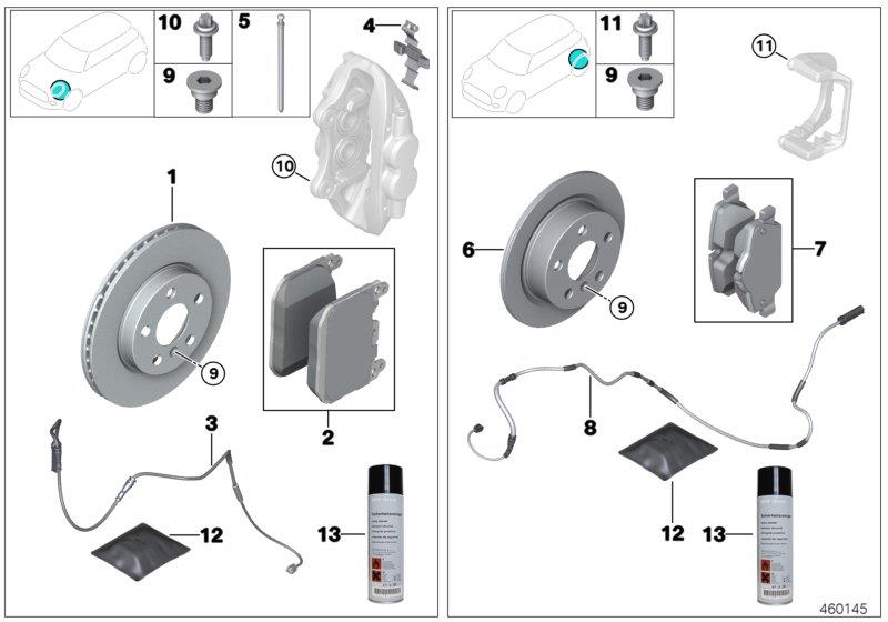 Diagram Brake service for your BMW X6  