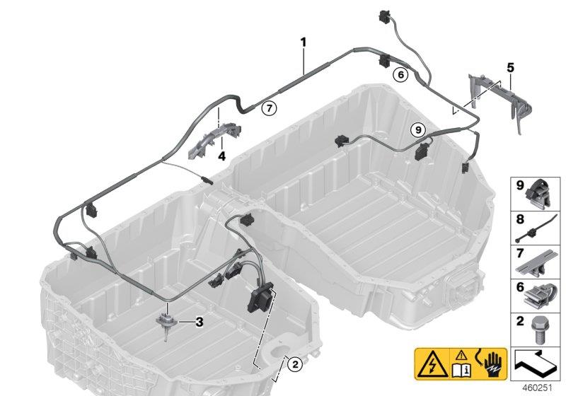 Diagram High-voltage battery wiring harness for your BMW