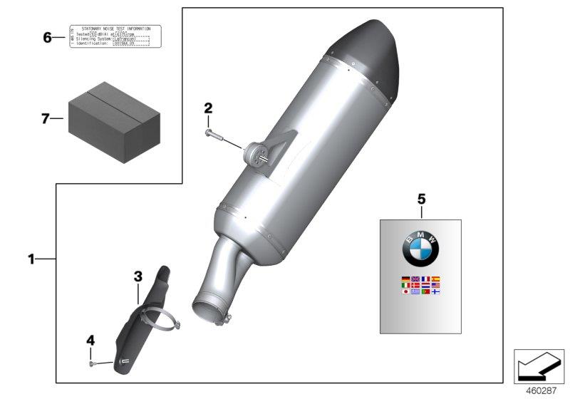 Diagram Sport silencer for your 2013 BMW HP4   