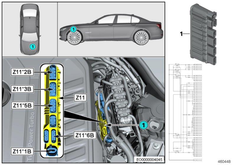 Diagram Integrated supply module Z11 for your BMW M6  