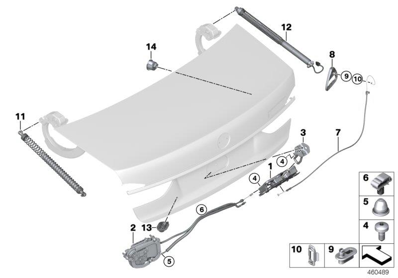 Diagram Trunk lid / locking system for your BMW