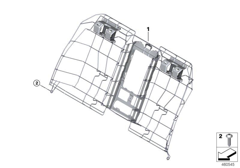 Diagram Seat, rear, seat frame, base seat for your 2007 BMW M6   