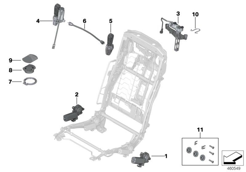 Diagram Seat, rear, electrical and motors for your 2017 BMW 750iX   