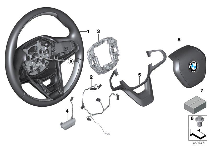 Diagram Steering wheel, wood, airbag for your 2019 BMW X4   