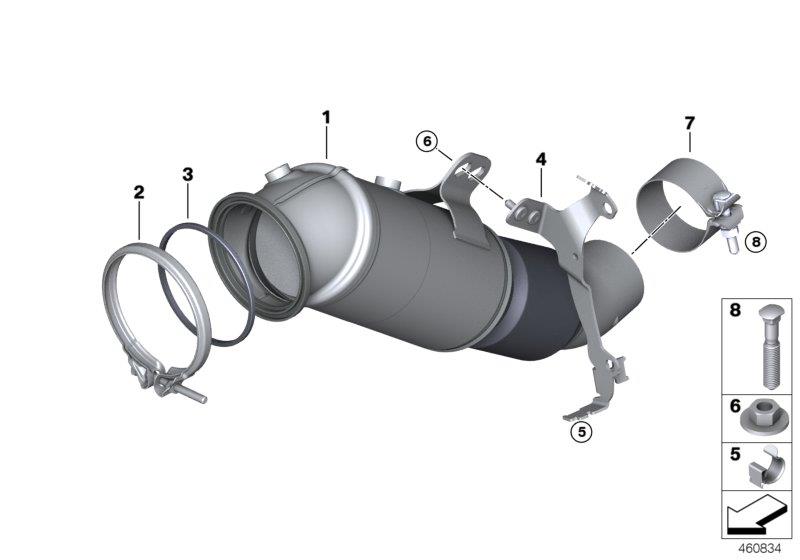 Diagram Engine-side catalytic converter for your BMW 340i  