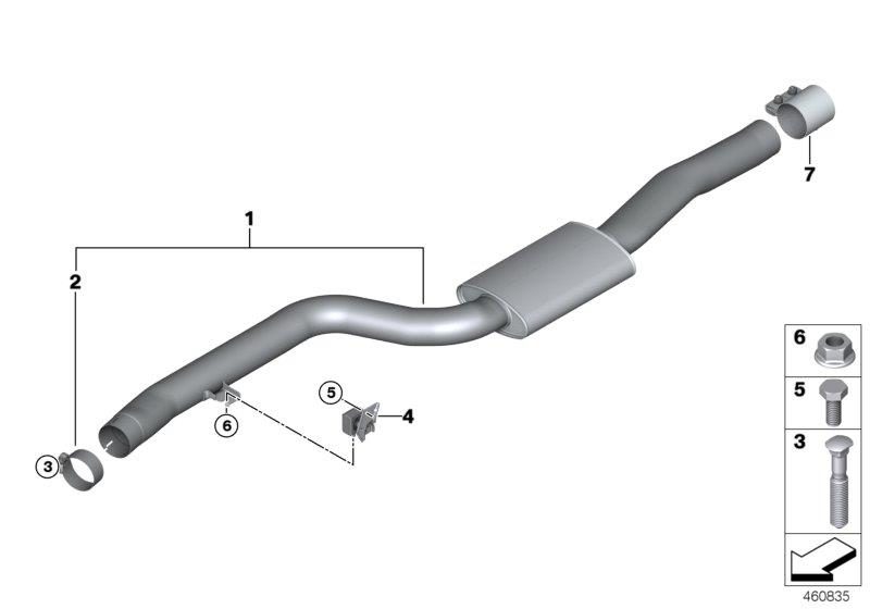 Diagram Front muffler for your 2015 BMW 650iX   