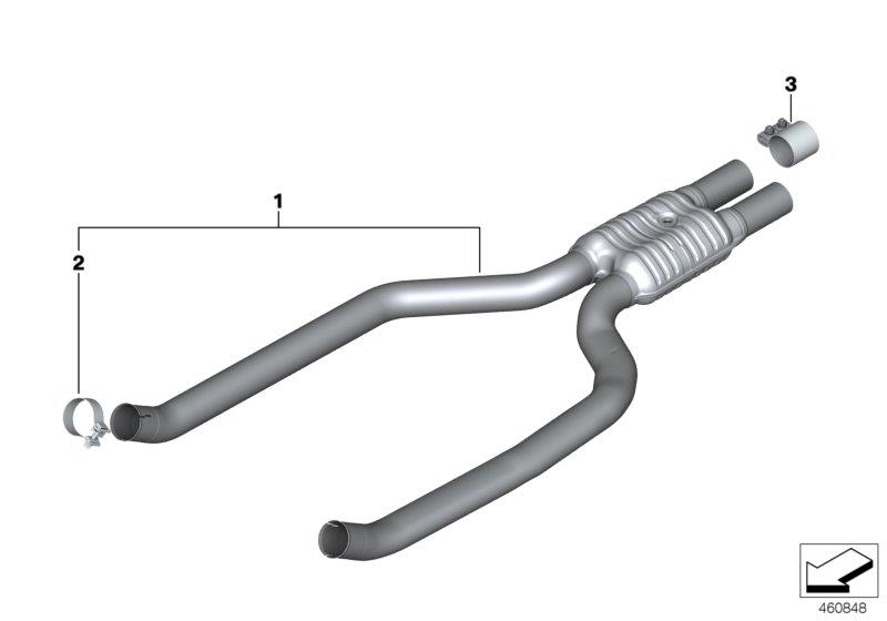 Diagram Front muffler for your 2016 BMW 335iX   