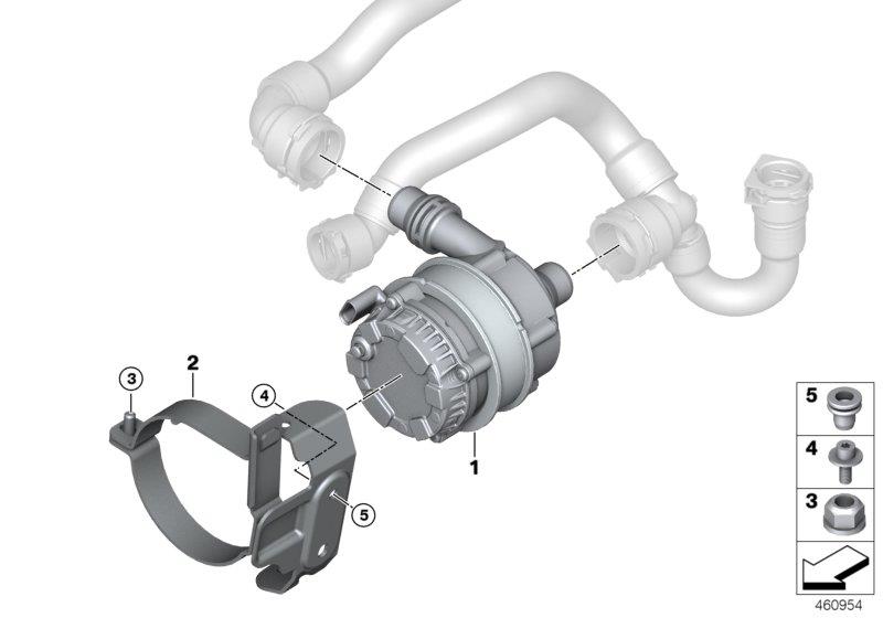 Diagram Cooling sys.charge air el.coolant pump for your 1988 BMW M6   