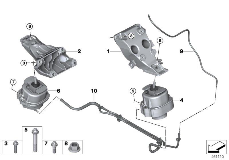 Diagram Engine Suspension for your 2009 BMW M6   