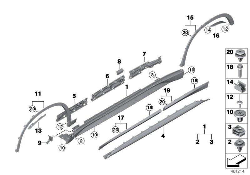 Diagram Cover door sill / wheel arch for your BMW