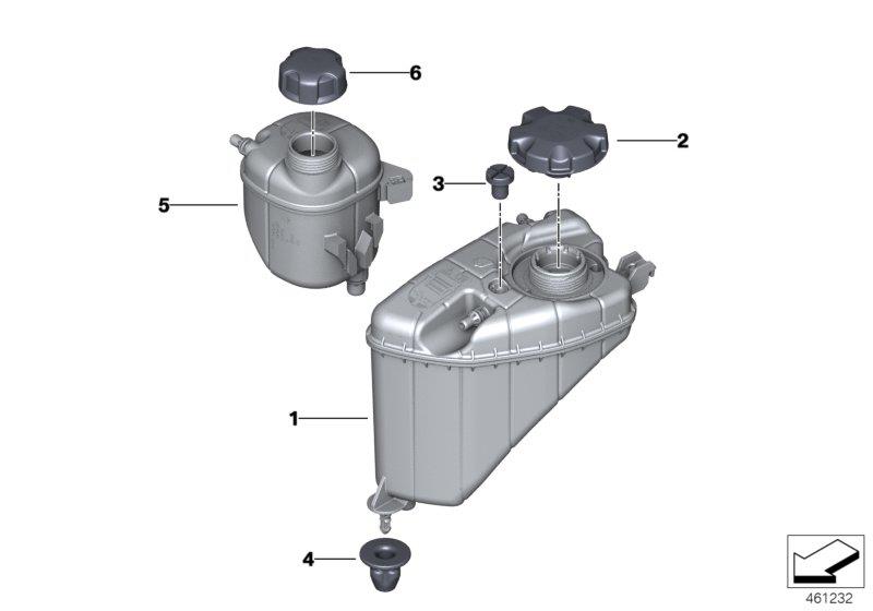 Diagram Expansion tank for your 2021 BMW 530e   