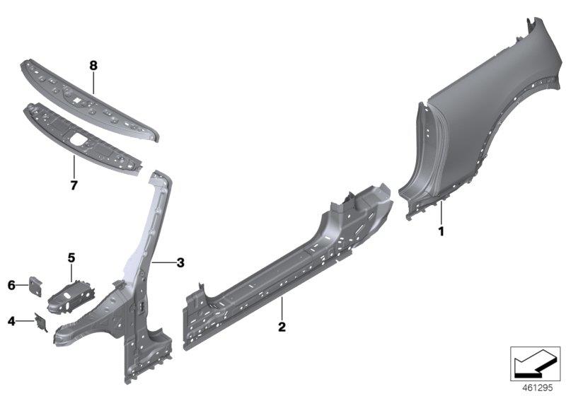 Diagram Body-side frame for your MINI