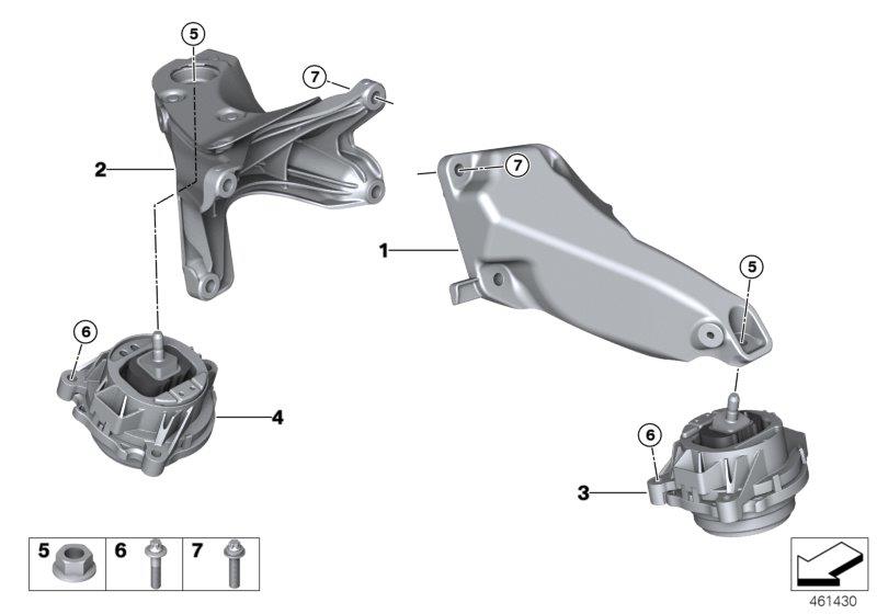 Diagram Engine Suspension for your BMW M6  