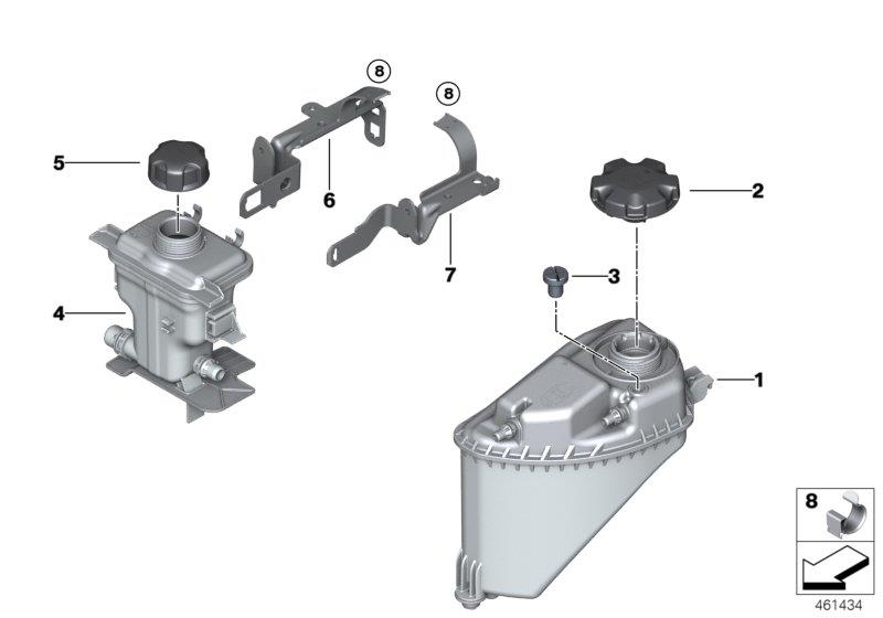 Diagram Expansion tank for your BMW 530eX  