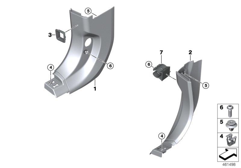 Le diagramme HABILLAGE LATERAL PLANCHER pour votre BMW