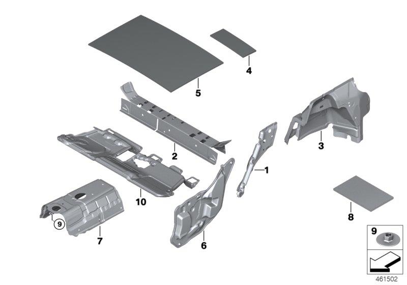 Diagram SOUND INSULATING REAR for your 2020 BMW X1   
