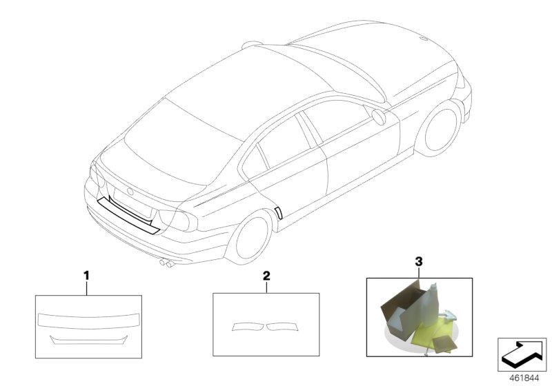 Le diagramme Peinture / Films de protection peinture pour votre BMW