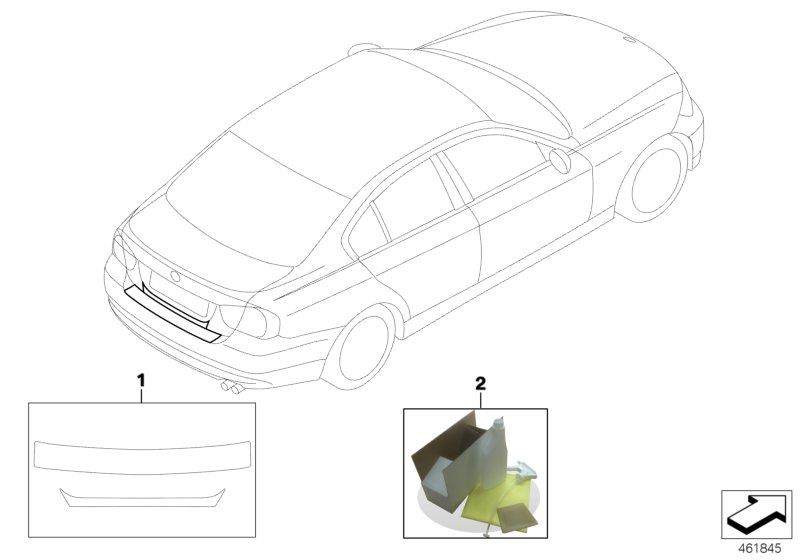Le diagramme Peinture / Films de protection peinture pour votre BMW