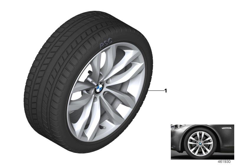 Diagram Winter wheel w.tire double sp.609 -18" for your 2013 BMW Hybrid 5  Sedan 