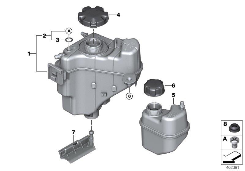 Diagram Expansion tank for your 2018 BMW 230i   