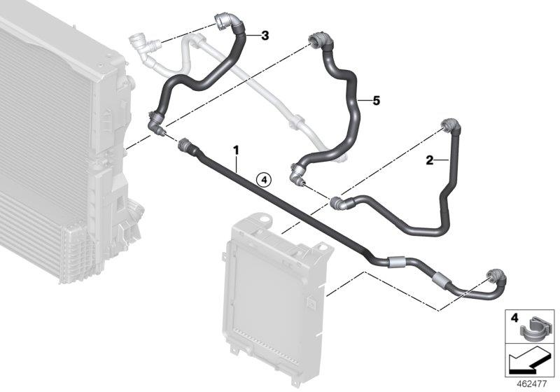 Diagram Cooling system-external Radiator for your 1998 BMW 740i   