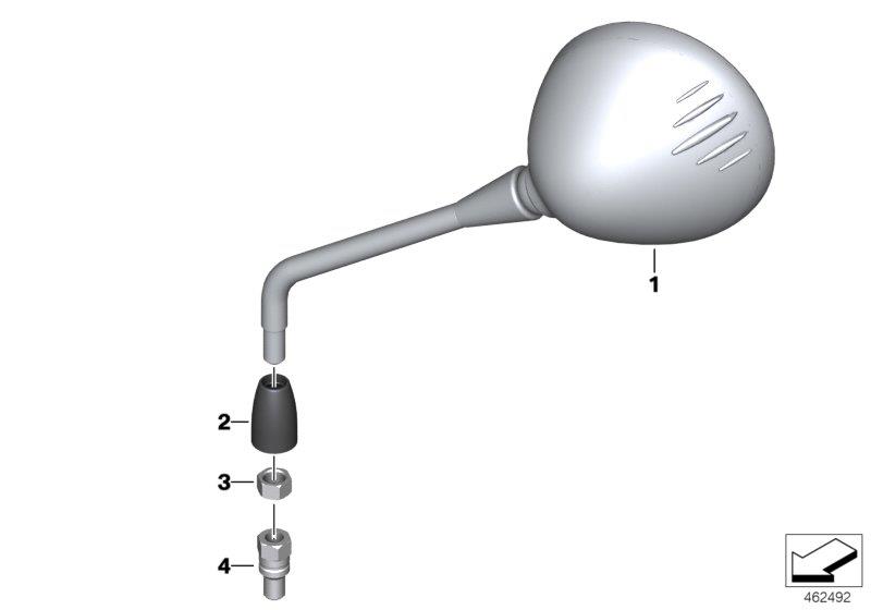 Diagram Mirror for your 2015 BMW C650 Sport   