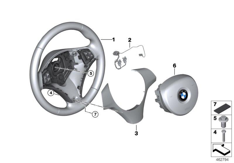 Le diagramme Volant sport avec airbag pour votre BMW