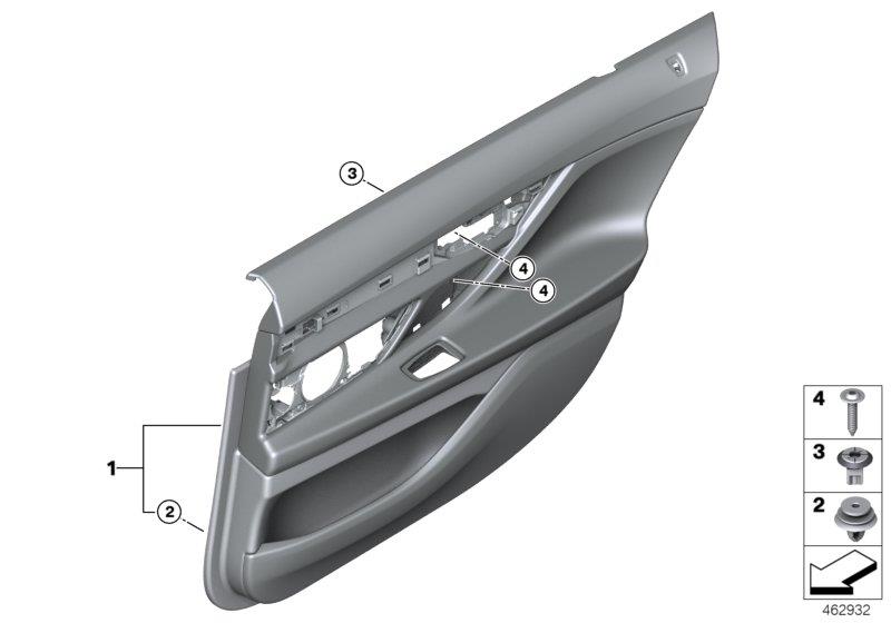 Diagram Door trim, rear for your 2012 BMW M6   