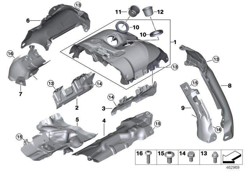 Diagram Exhaust turbocharger heat shield for your 2018 BMW X2 28iX  