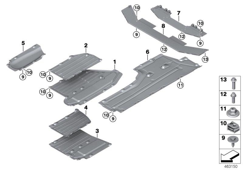 Diagram Underfloor coating for your 2016 BMW M6   