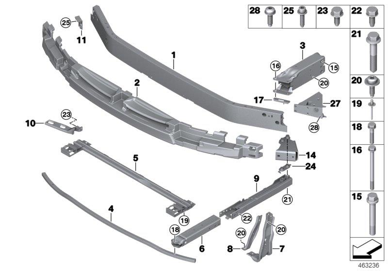 Diagram Carrier, front for your BMW X1  