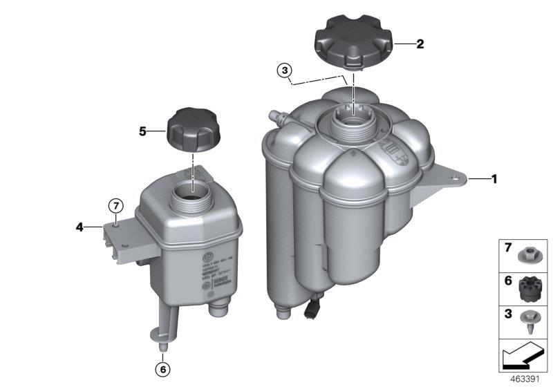 Diagram Expansion tank for your 2016 BMW X5   