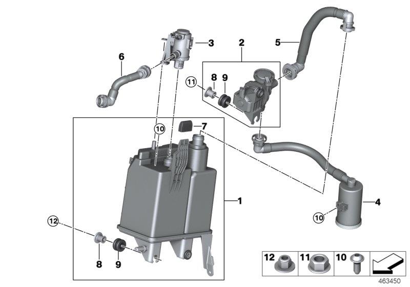 Diagram Activated Charcoal Filter/FUEL VENTILAT for your 2007 BMW M6   