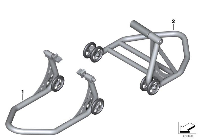 Diagram Auxiliary stand for your 2014 BMW R1200RT   