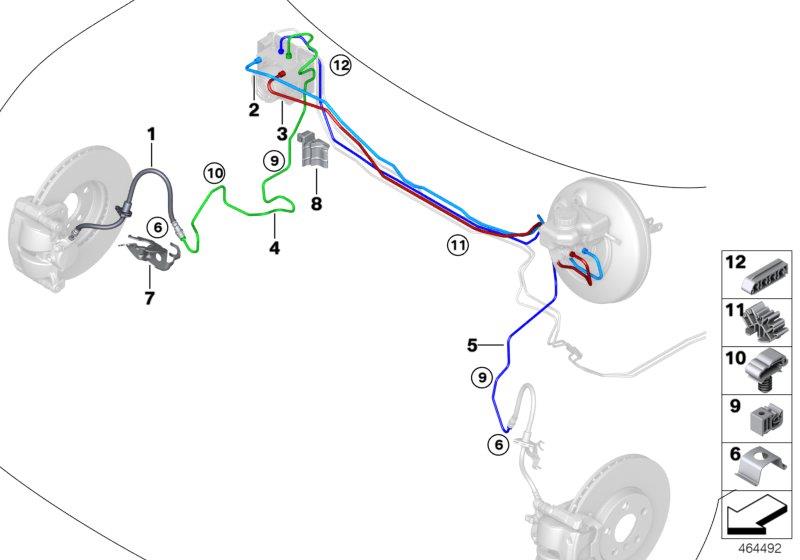 Diagram Brake pipe, front for your MINI