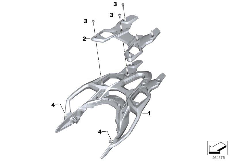 Diagram Luggage grid for your 2014 BMW F800GT   