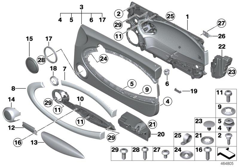 Diagram Door trim panel for your MINI