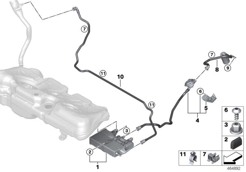 Diagram Activated Charcoal Filter/FUEL VENTILAT for your 2010 BMW M6   