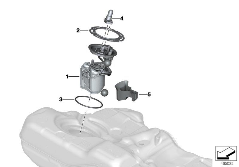 Diagram Fuel pump and fuel level sensor for your BMW